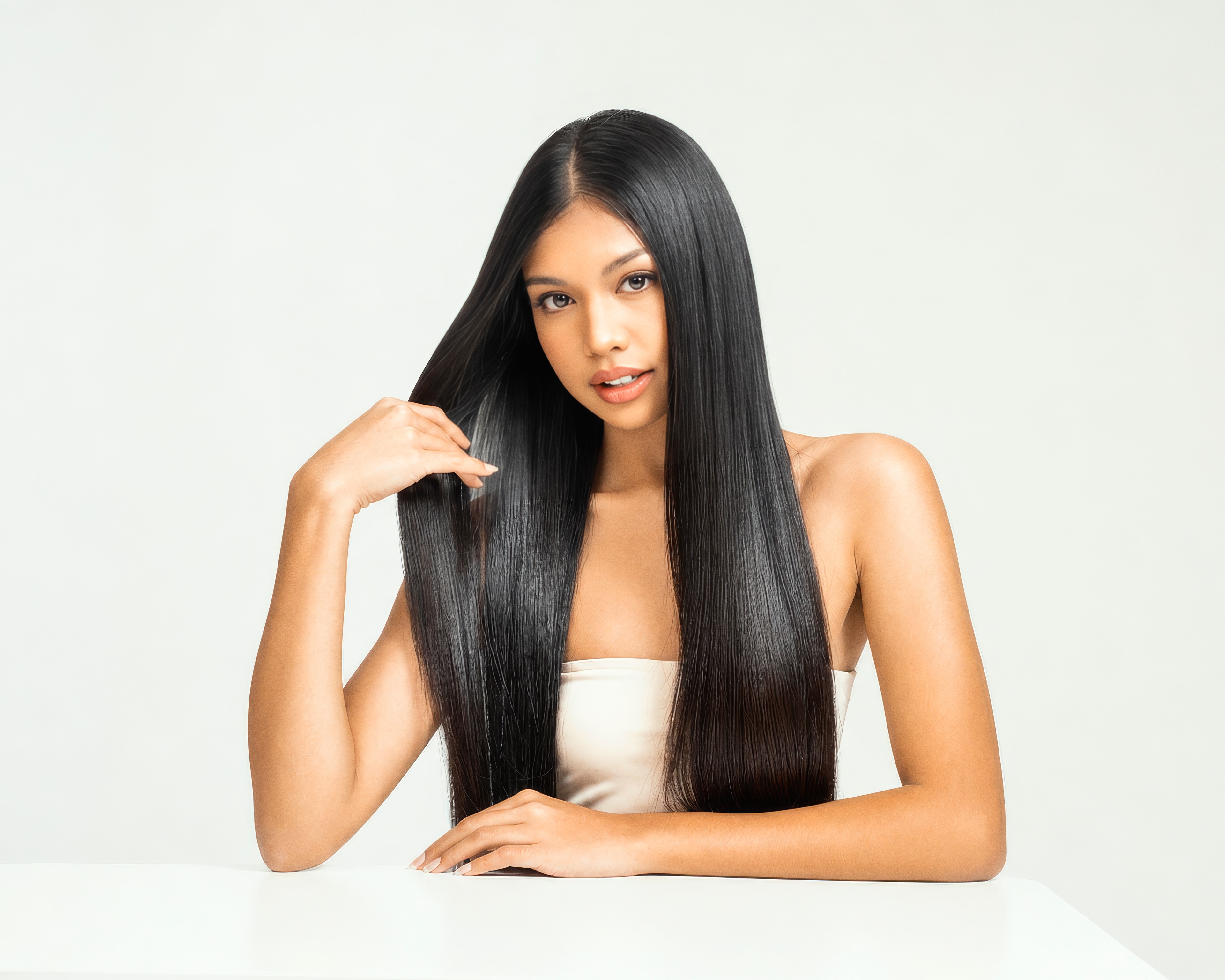 Long, glossy, healthy hair
